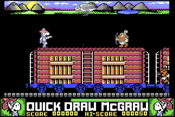 Quick Draw McGraw - Commodore 64 game screenshot (1990) by Hi-Tec Software